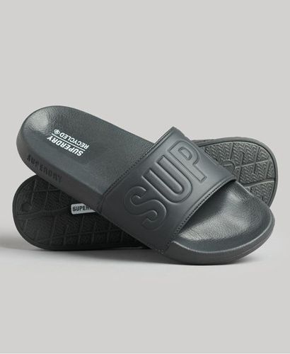 Men's Code Core Pool Sliders Dark Grey / Dark Slate Grey - Size: S - Superdry - Modalova