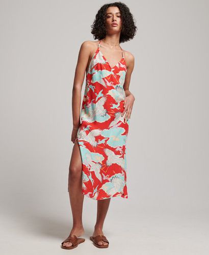 Damen Midi-Kleid mit Print und Nackenträger - Größe: 40 - Superdry - Modalova