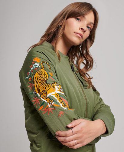 Damen Vintage Suikajan-Jacke im Militär-Stil Bedruckt, Größe: 36 - Superdry - Modalova