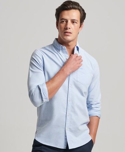 Men's Long Sleeve Oxford Shirt Blue / Classic Blue Oxford - Size: L - Superdry - Modalova