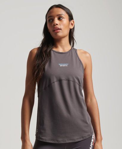 Women's Sport Active Vest Grey / Rock Dark Grey - Size: 10 - Superdry - Modalova