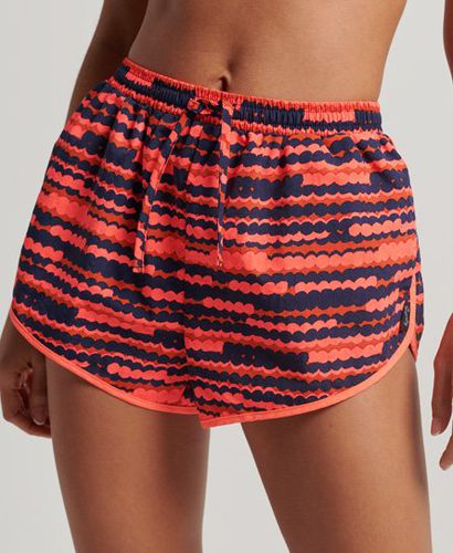 Women's Printed Beach Shorts Pink / Fluro Pink Pop - Size: 14 - Superdry - Modalova