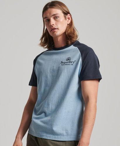 Men's Men's Classic Vintage Venue Neon Raglan T-Shirt, Navy Blue, Size: S - Superdry - Modalova