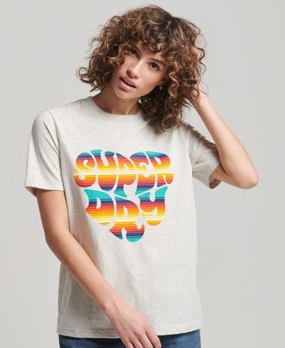 Women's Vintage Infill T-Shirt mit Schriftzug - Größe: 34 - Superdry - Modalova