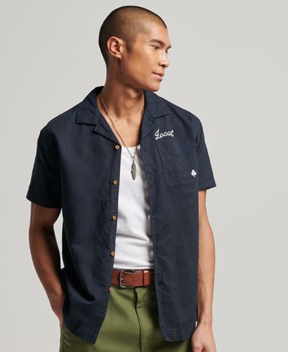 Men's Resort Short Sleeve Shirt / Eclipse - Size: L - Superdry - Modalova