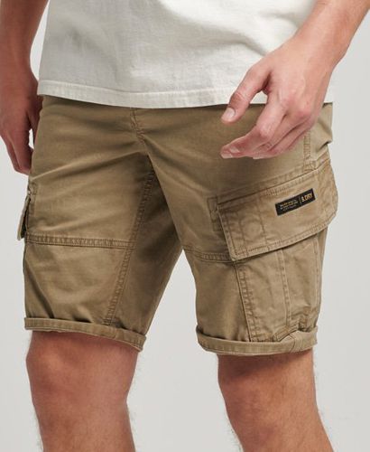 Men's Organic Cotton Core Cargo Shorts Beige / Dress Beige - Size: 29 - Superdry - Modalova