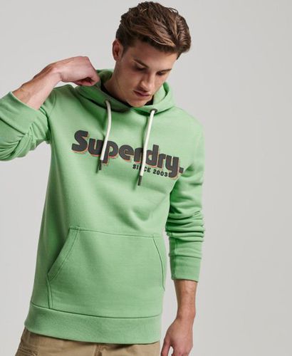 Men's Terrain Logo Classic Hoodie Green / Soft Green - Size: S - Superdry - Modalova