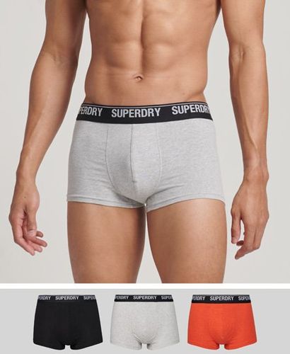 Men's Organic Cotton Trunk Triple Pack Multiple Colours / Black/Orange/Grey - Size: Xxl - Superdry - Modalova