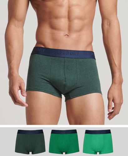 Men's Organic Cotton Trunk Triple Pack Green / Enamel/Oregon/Bright Green - Size: S - Superdry - Modalova
