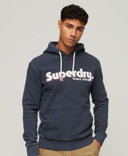 Men's Terrain Logo Classic Hoodie Navy / French Navy - Size: XL - Superdry - Modalova