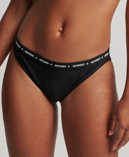 Women's Micro Elastic Recycled Bikini Briefs Black - Size: 14 - Superdry - Modalova