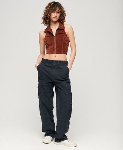 Women's Organic Cotton Baggy Cargo Pants / Eclipse - Size: 34/32 - Superdry - Modalova