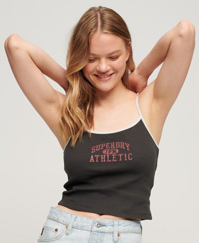 Women's Athletic Essential Crop Cami Top / Washed - Size: 16 - Superdry - Modalova