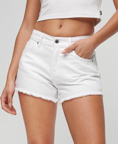 Women's High Rise Denim Shorts White / Optic - Size: 28 - Superdry - Modalova