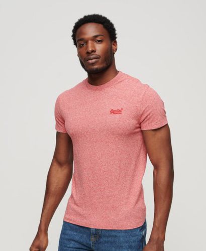 Men's Organic Cotton Essential Logo T-Shirt Red / Mid Red Grit - Size: S - Superdry - Modalova
