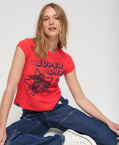 Women's Roller Disco T-Shirt Red / Soda Pop Red - Size: 12 - Superdry - Modalova