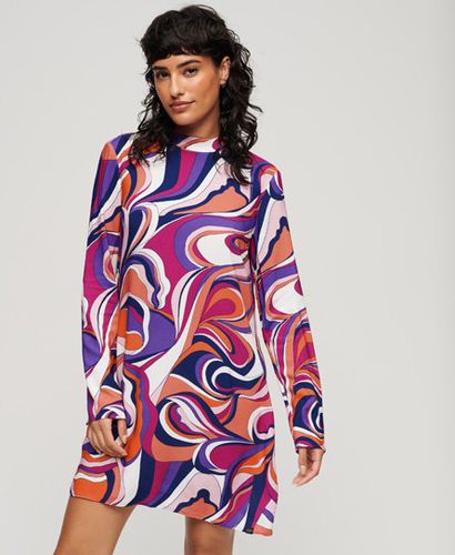 Women's Long Sleeve Printed Mini Dress / Presley Multi Colour - Size: 6 - Superdry - Modalova