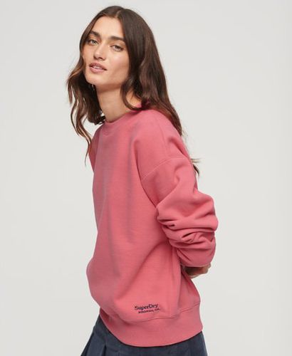 Women's Essential Logo Relaxed Fit Sweatshirt Pink / Camping Pink - Size: 8 - Superdry - Modalova