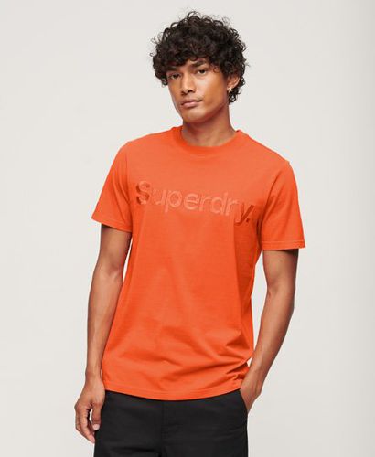Herren T-Shirt mit Farblich Abgestimmter Logostickerei - Größe: M - Superdry - Modalova
