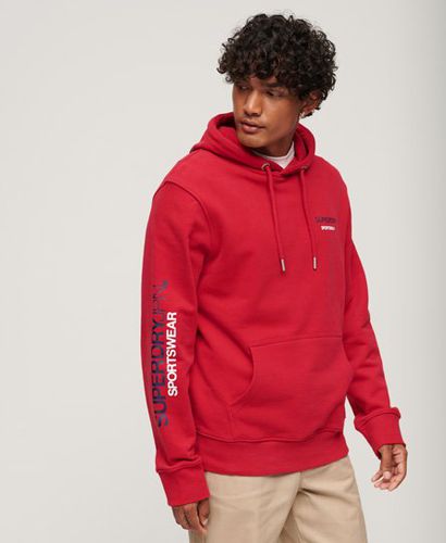 Men's Sportswear Logo Loose Hoodie Red / Hike Red - Size: L - Superdry - Modalova