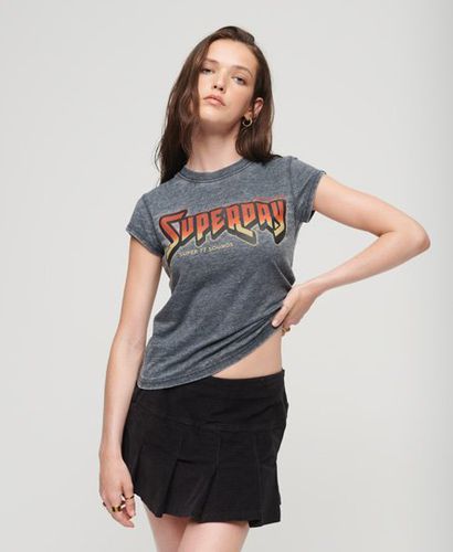 Women's T-Shirt mit Rockband-Grafik - Größe: 42 - Superdry - Modalova