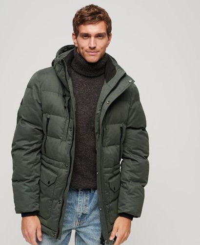 Men's Hooded Parka Coat Green / Greyed Green - Size: XL - Superdry - Modalova