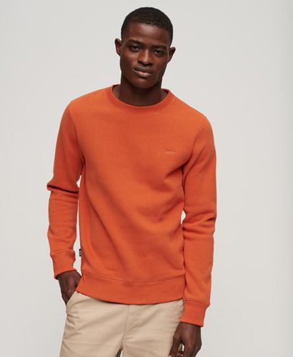 Men's Essential Logo Crew Sweatshirt Orange / Denim Co Rust Orange - Size: S - Superdry - Modalova
