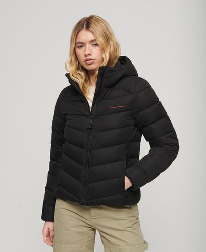 Women's Hooded Microfibre Padded Jacket - Size: 10 - Superdry - Modalova