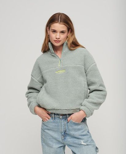 Women's Damen Sweatshirt mit Besticktem Teddyfutter und Halblangem Reißverschluss, Größe: 44 - Größe: 44 - Superdry - Modalova