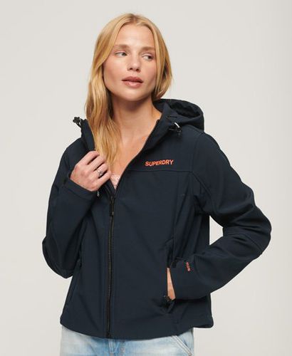 Women's Code Trekker Hooded Softshell Jacket / Eclipse /Coral - Size: 10 - Superdry - Modalova