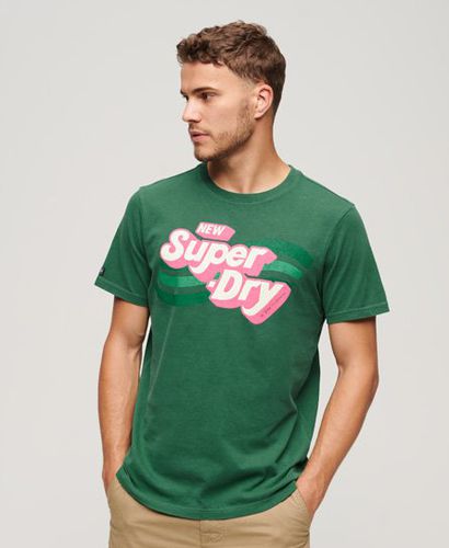 Men's Cooper 70s Retro Logo T-Shirt / Pine - Size: L - Superdry - Modalova