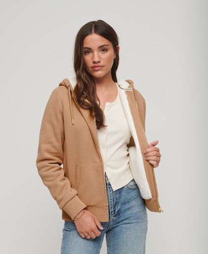 Damen Essential Kapuzenjacke mit Teddyfellfutter - Größe: 42 - Superdry - Modalova