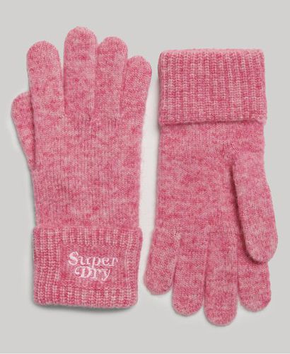 Women's Ribbed Knitted Gloves / Chateau Rose - Size: 1SIZE - Superdry - Modalova