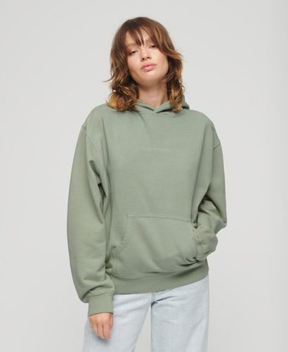 Women's Micro Logo Embroidered Boxy Hoodie Green / Light Jade Green - Size: 12 - Superdry - Modalova