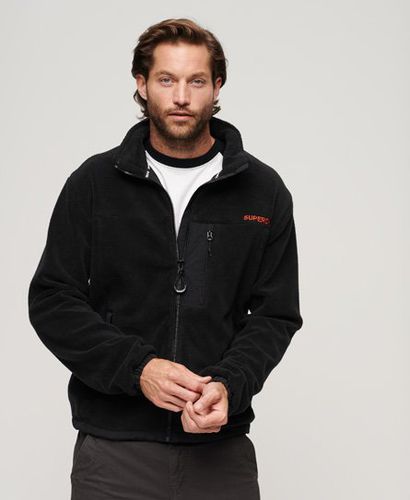 Men's Fleece Trekker Jacket Black - Size: S - Superdry - Modalova