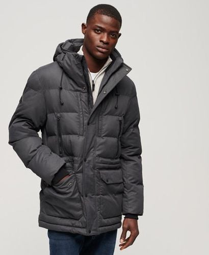 Men's Hooded Parka Coat / Charcoal - Size: L - Superdry - Modalova