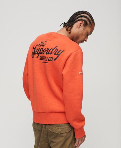 Men's Workwear Trade Sweatshirt Orange / Bright Orange Marl - Size: L - Superdry - Modalova