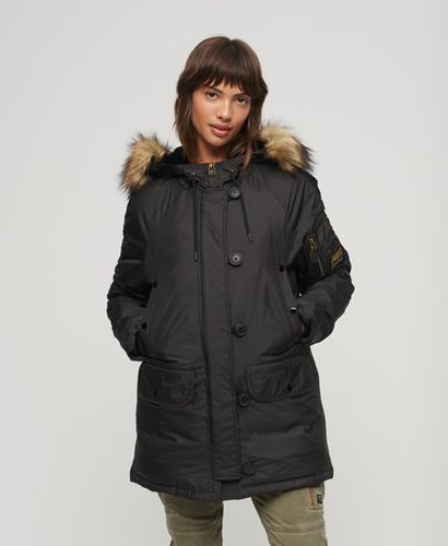 Women's Military Hooded MA1 Parka Coat - Size: 16 - Superdry - Modalova