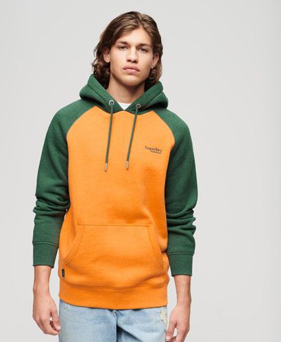 Men's Essential Baseball Hoodie Gold / Thrift Gold Marl/Campus Green Marl - Size: S - Superdry - Modalova