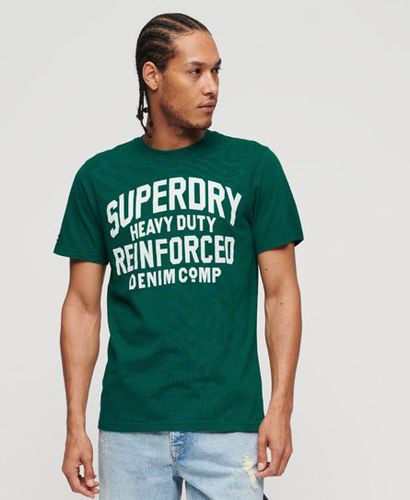 Men's Athletic Script Graphic T-Shirt / Storm - Size: L - Superdry - Modalova