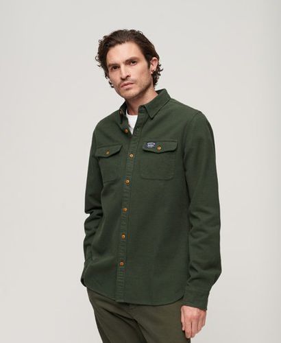 Men's Trailsman Relaxed Fit Overshirt Green / Enamel Green - Size: S - Superdry - Modalova