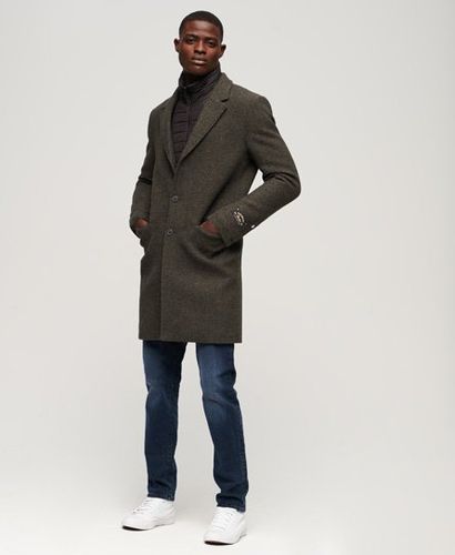 Men's 2 In 1 Wool Town Coat / Forest Tweed - Size: M - Superdry - Modalova