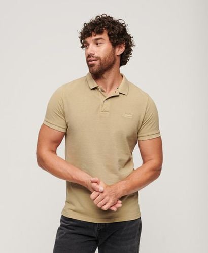 Men's Destroyed Polo Shirt Tan / Canyon Sand Brown - Size: S - Superdry - Modalova