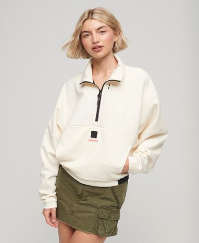 Damen Tech Kastiges Sweatshirt mit Halblangem Reißverschluss - Größe: 40 - Superdry - Modalova