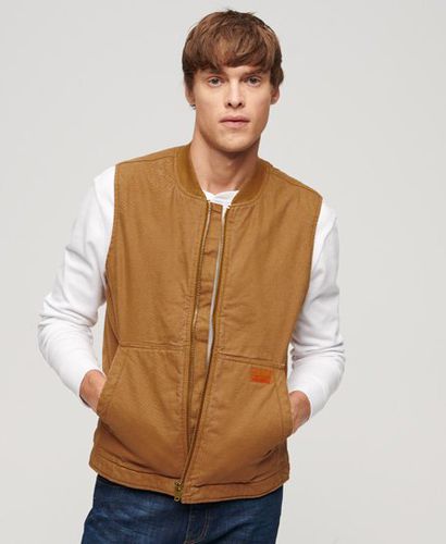 Men's Surplus Workwear Vest Brown / Denim Co Tobacco Brown - Size: L - Superdry - Modalova