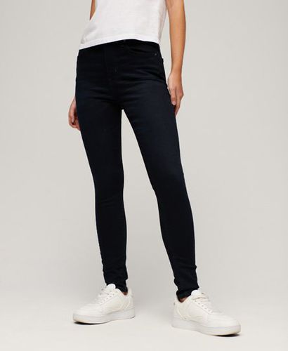 Women's Organic Cotton High Rise Skinny Denim Jeans Black / Viper Blue Black - Size: 28/30 - Superdry - Modalova