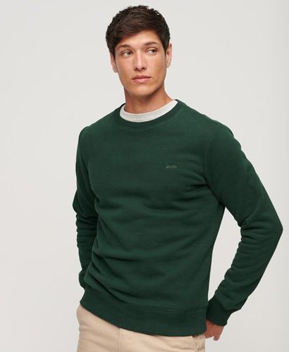 Men's Essential Logo Crew Sweatshirt Green / Forest Green - Size: S - Superdry - Modalova