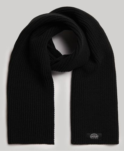 Women's Classic Knit Scarf Black / New Jet Black - Size: 1SIZE - Superdry - Modalova