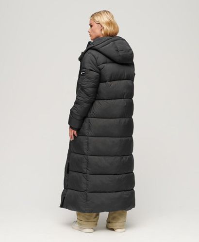 Women's Women's Classic Quilted Ripstop Longline Puffer Coat, Black, Size: 10 - Superdry - Modalova