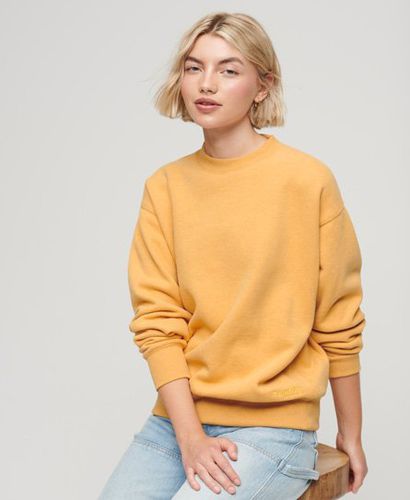 Women's Essential Logo Relaxed Fit Sweatshirt Yellow / Ochre Yellow Marl - Size: 14 - Superdry - Modalova